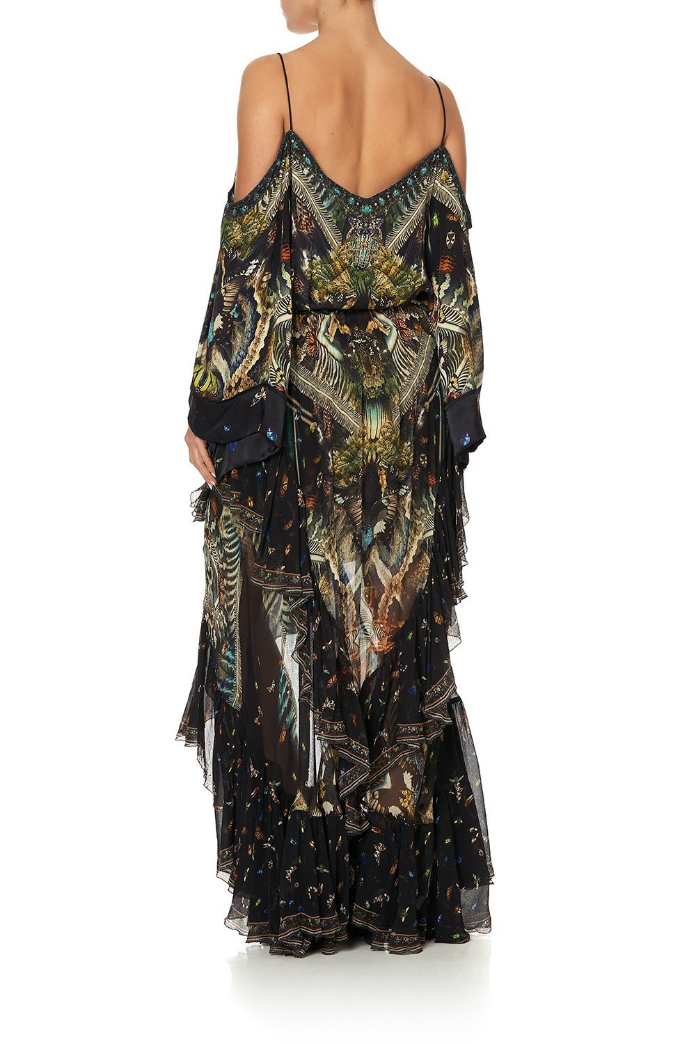 MAXI SKIRT WITH DOUBLE FRILL MATERNAL INSTINCT