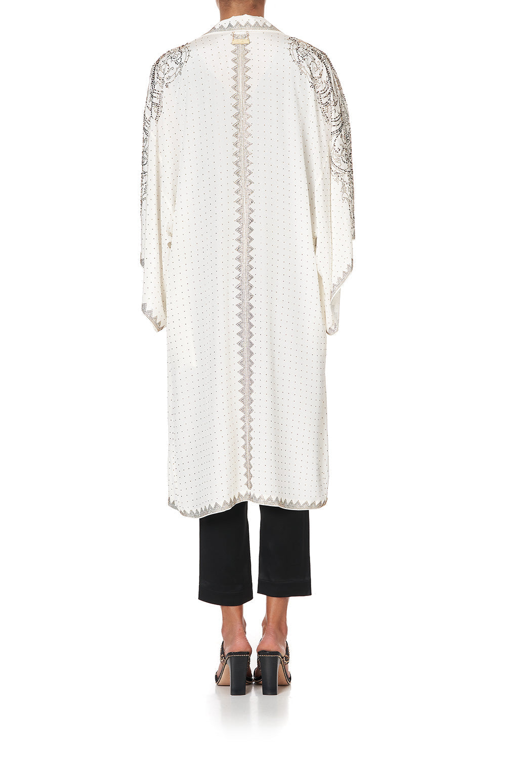 MID LENGTH KIMONO COAT LUXE CREAM