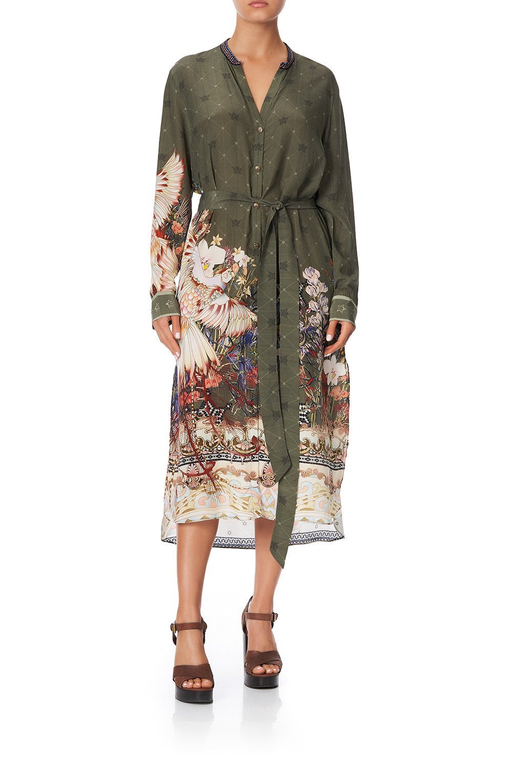 MID LENGTH SHIRT DRESS WATCHFUL WINGS