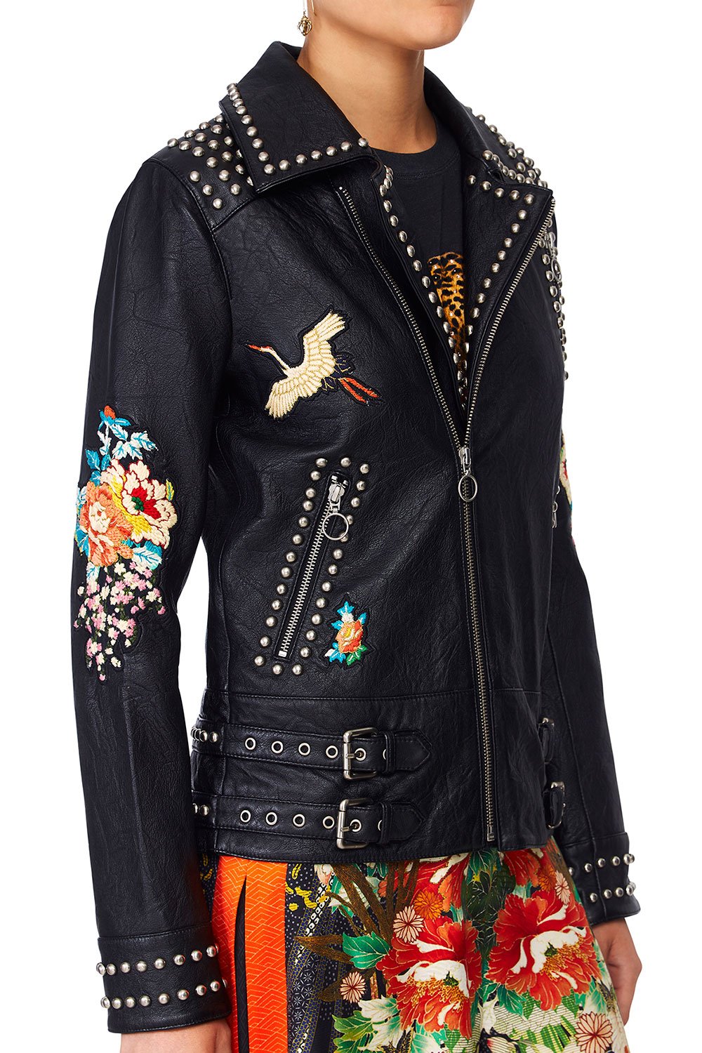 CAMILLA MIDNIGHT MOONCHILD STUDDED BIKER JACKET