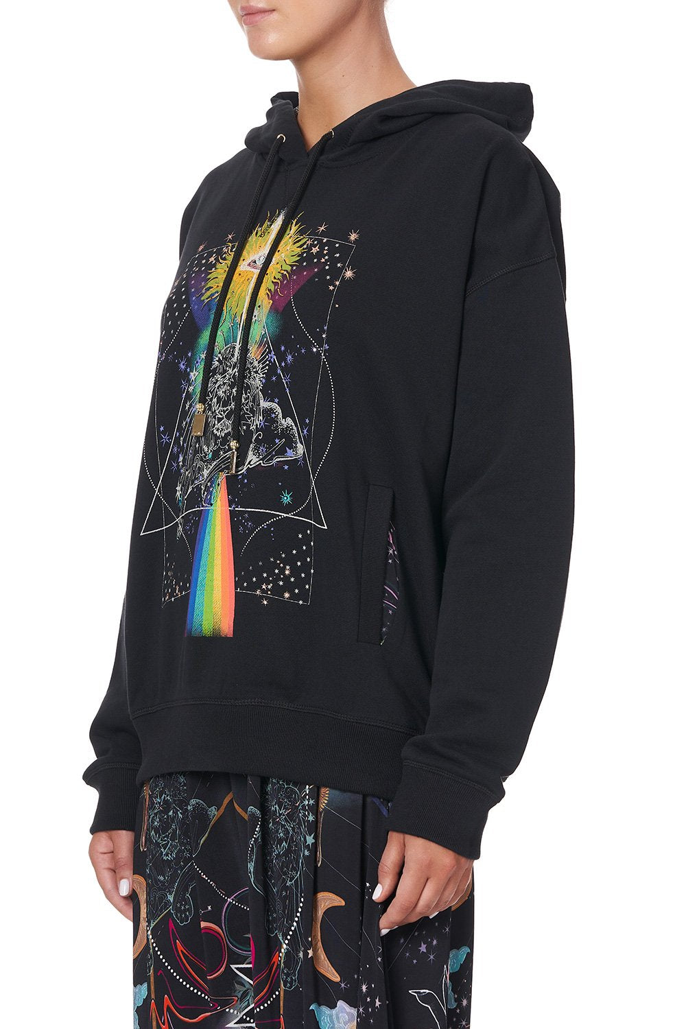 HOODIE WITH SIDE POCKETS MIDNIGHT MOON HOUSE