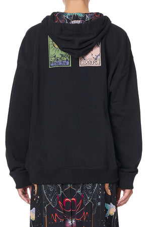 HOODIE WITH SIDE POCKETS MIDNIGHT MOON HOUSE