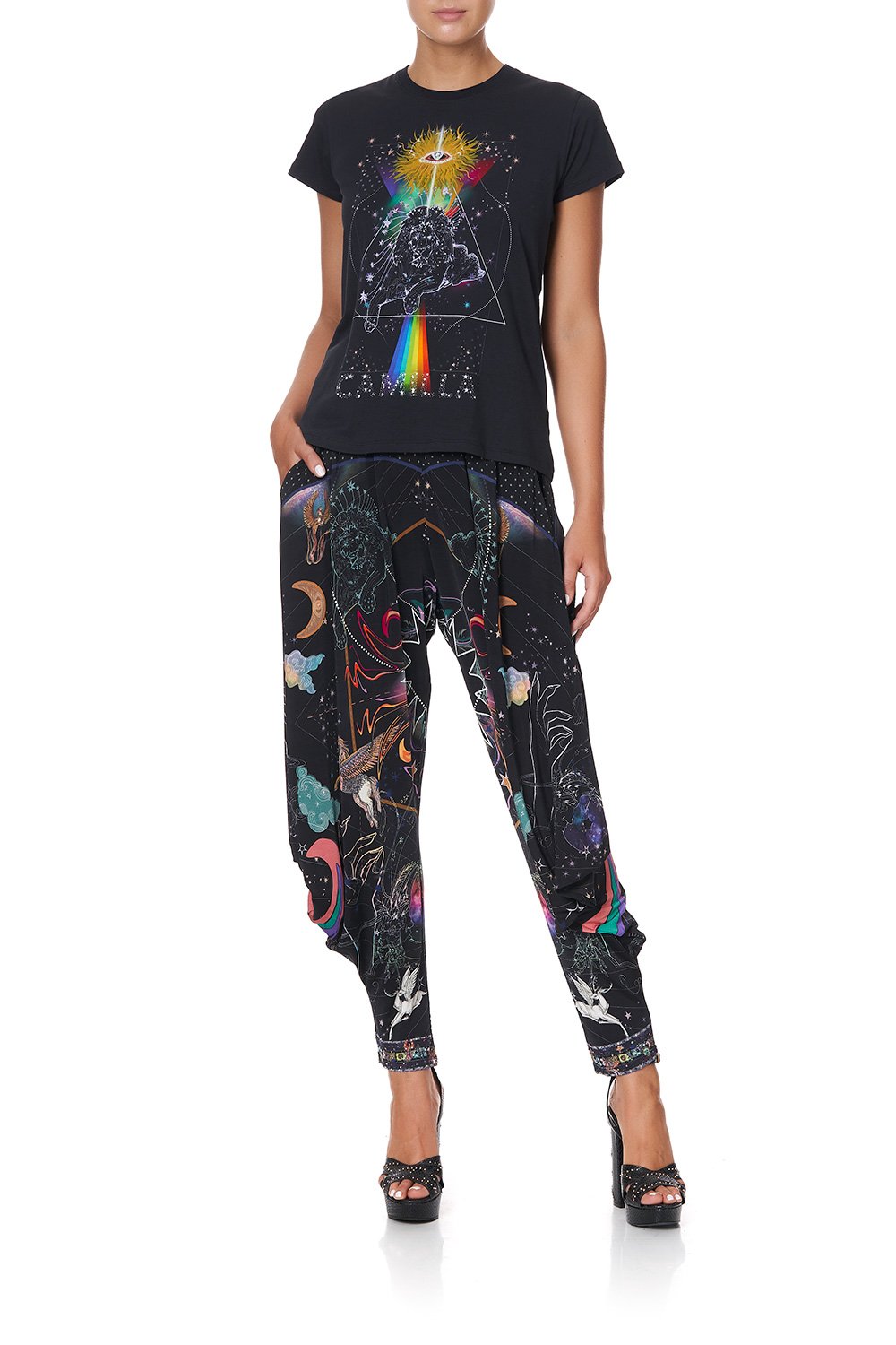 SLIM FIT ROUND NECK T-SHIRT MIDNIGHT MOON HOUSE