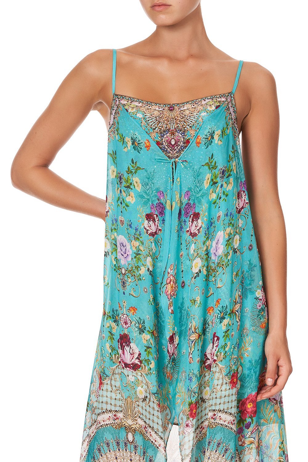 MINI DRESS WITH LONG OVERLAY A SONNET FOR SATINE