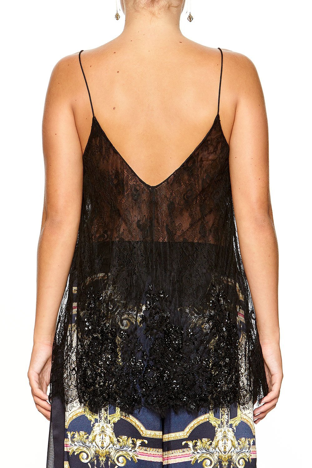 CAMILLA MULTI LAYER V NECK TOP FRIEND IN FLORA