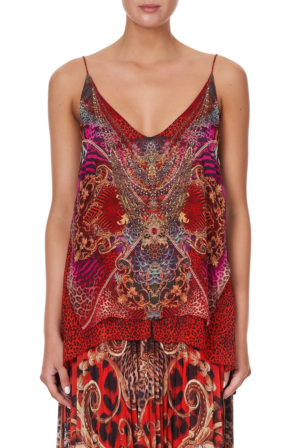 MULTI LAYER V NECK TOP SLAVE TO THE RHYTHM