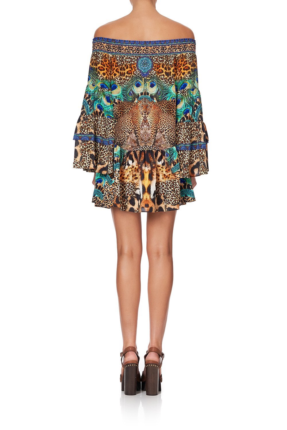 OFF SHOULDER DRESS WITH SMOCKING MOTHER XANADU