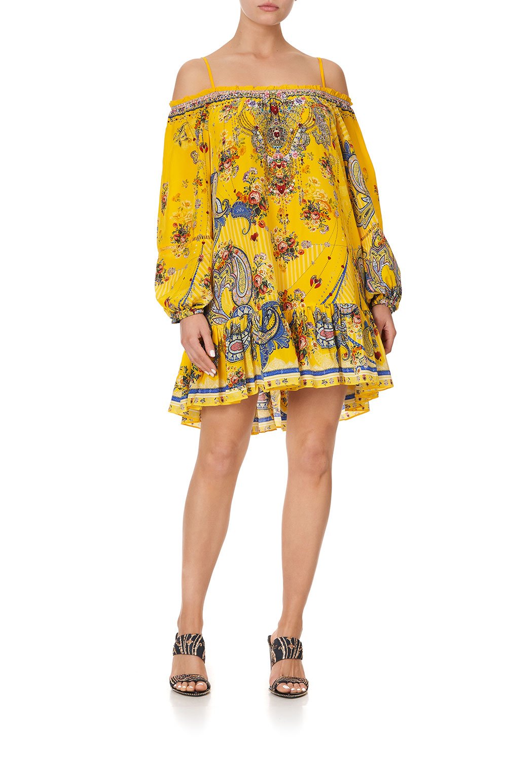 OFF SHOULDER DRESS WITH STRAPS OWN MUSE