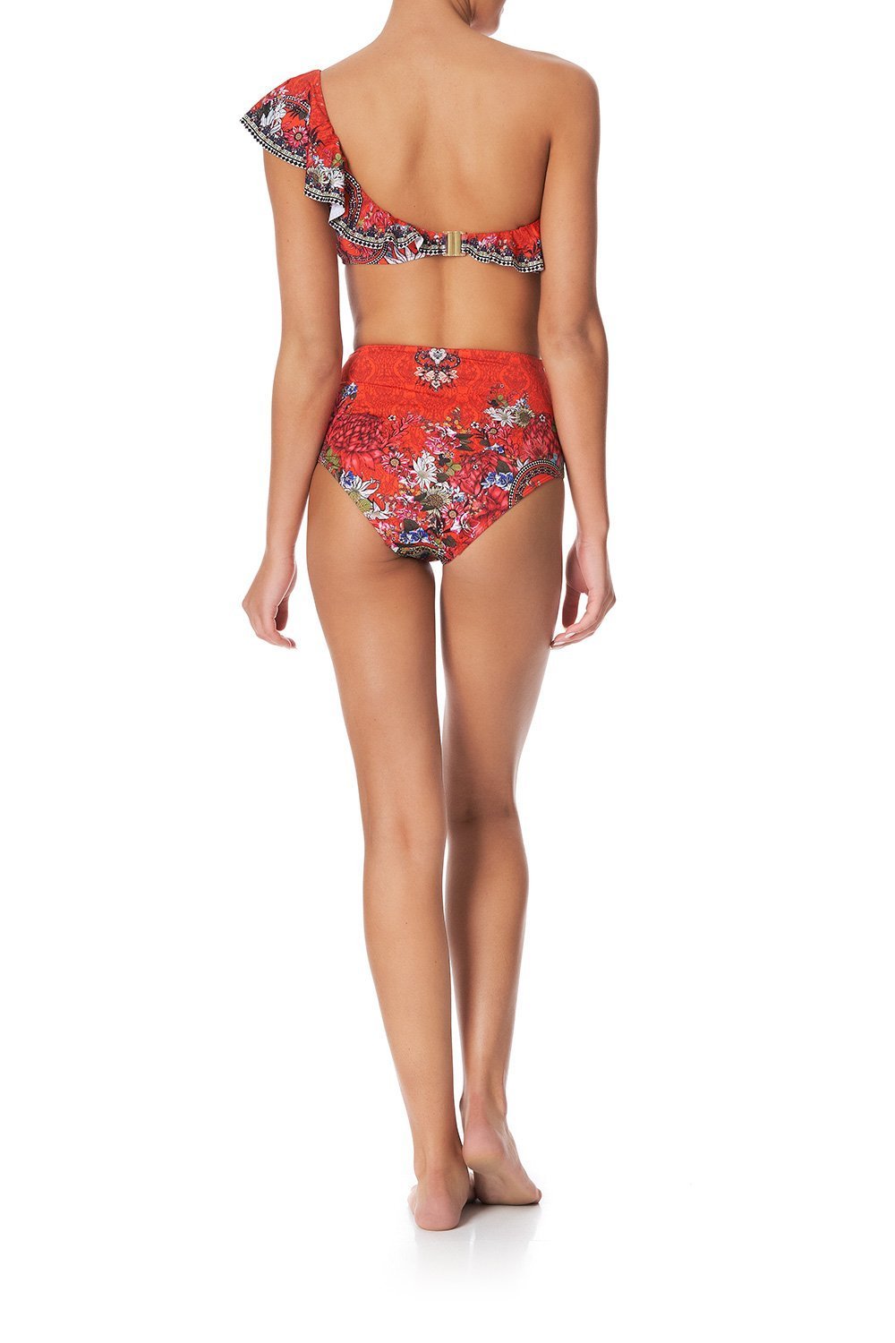 ONE SHOULDER FRILL BRA WONDERING WARATAH