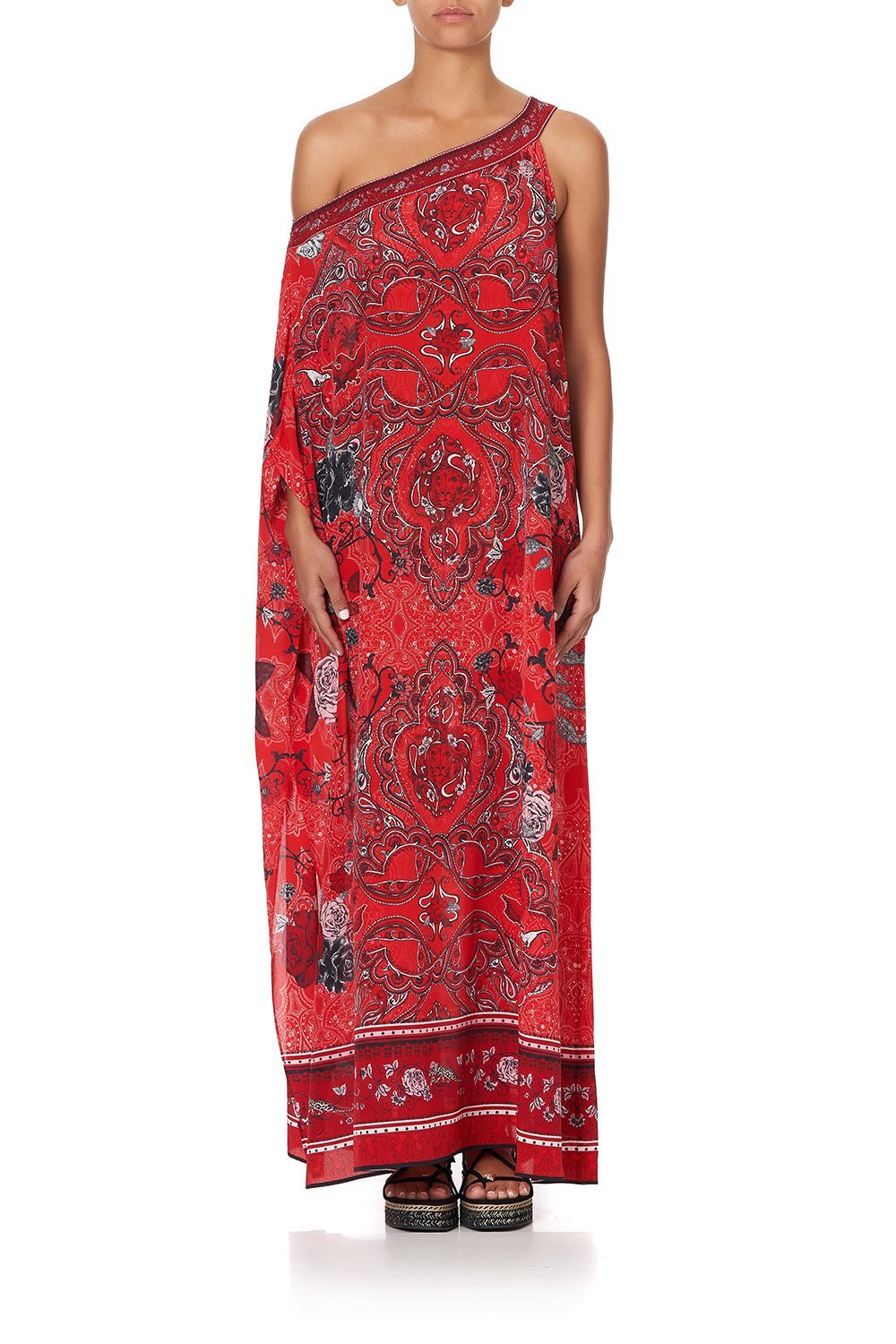 ONE SHOULDER KAFTAN WITH NECKBAND PIRATE PUNK