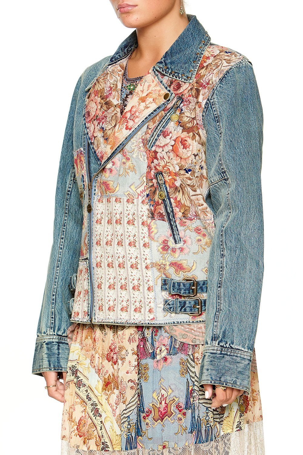 CAMILLA PATCHWORK DENIM JACKET JEANNE QUEEN