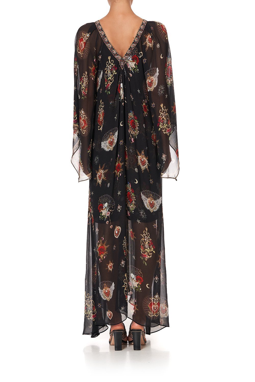 PLEAT SLEEVE LONG DRESS MONTAGUES CAPULET