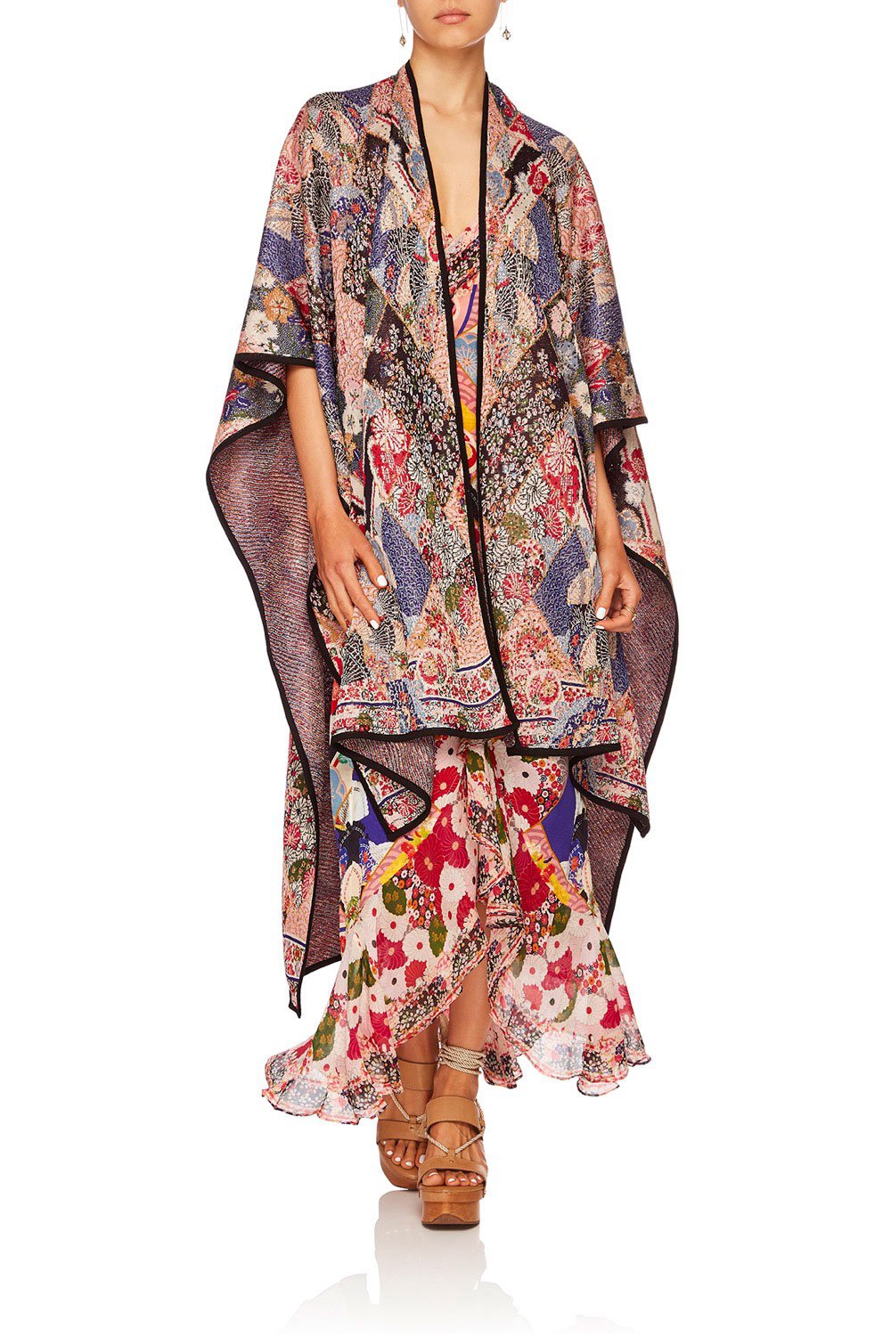 CAMILLA POSTCARDS FROM MARS OVERSIZED THROWOVER PONCHO