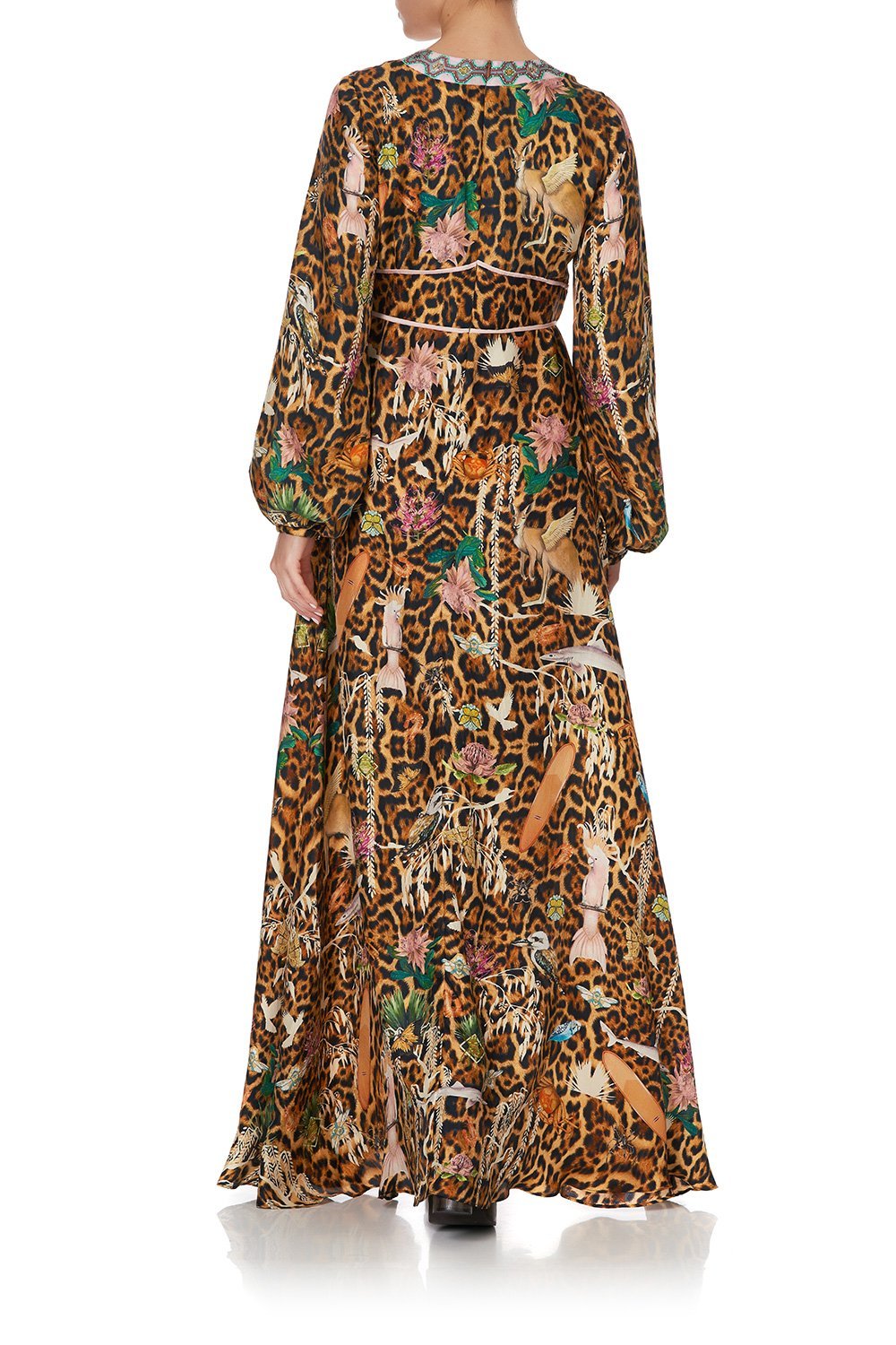 PRINTED LANTERN SLEEVE DRESS FEUNA ELECTRO