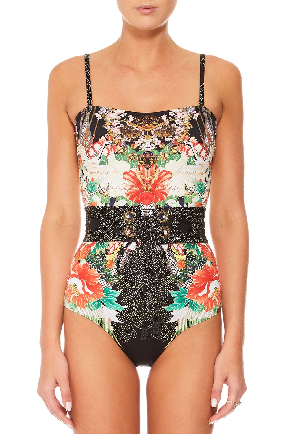 CAMILLA QUEEN OF KINGS BANDEAU ONE PIECE WITH BELT