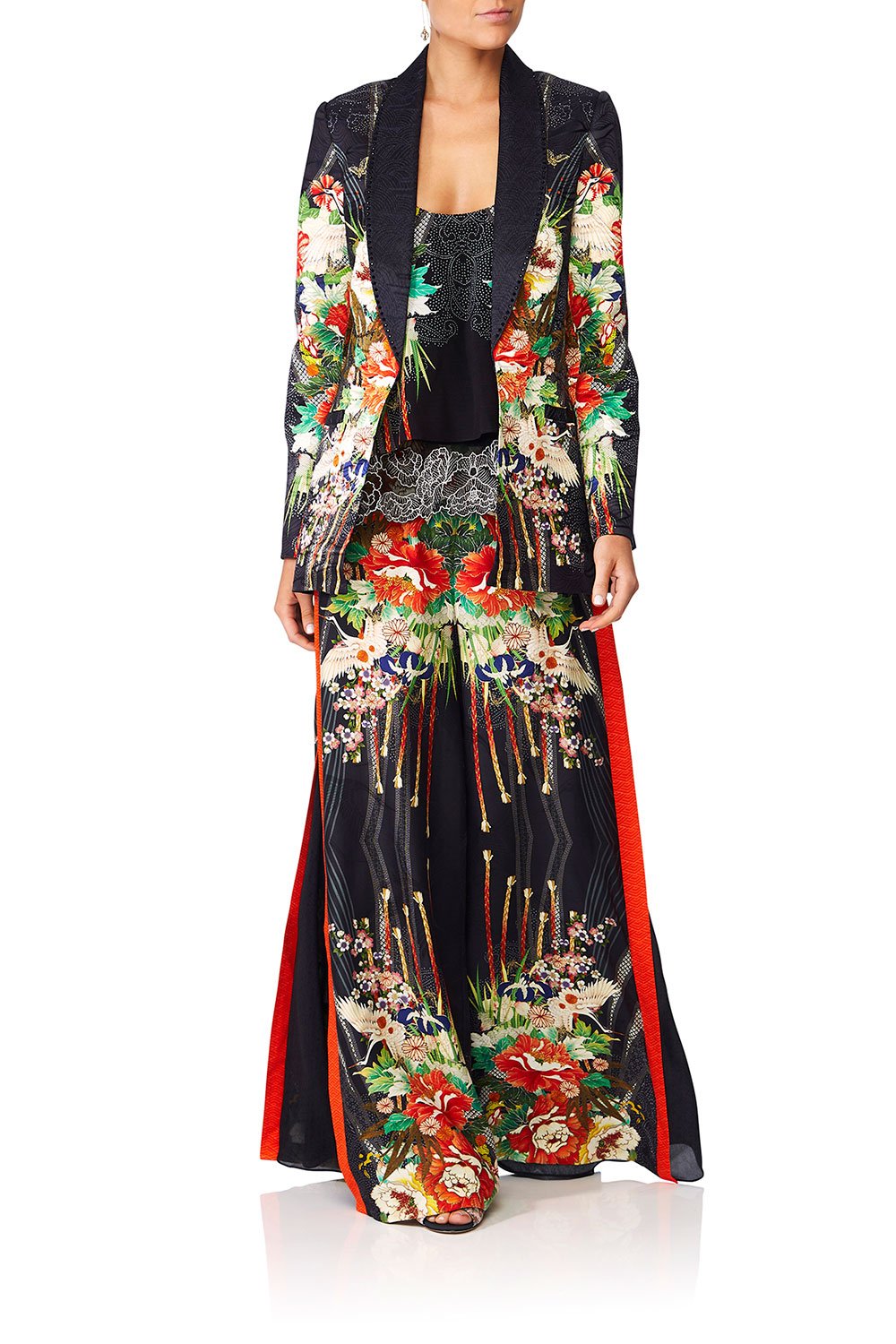 CAMILLA QUEEN OF KINGS BLAZER WCHIFFON CONTRAST