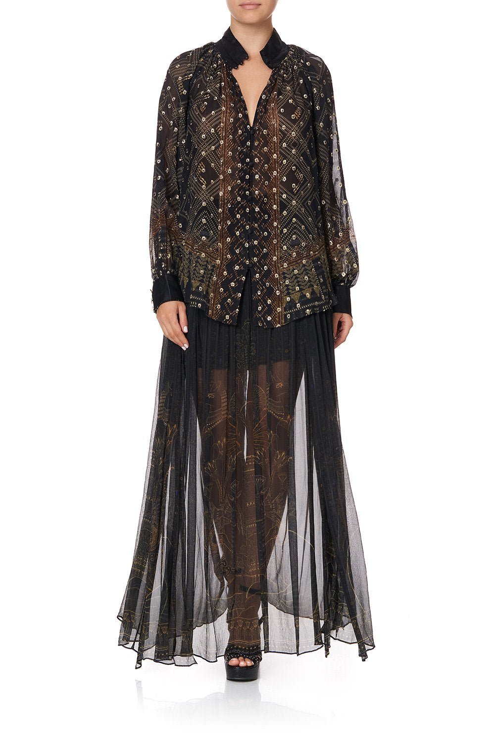 RAGLAN BUTTON UP SHIRT COBRA KING