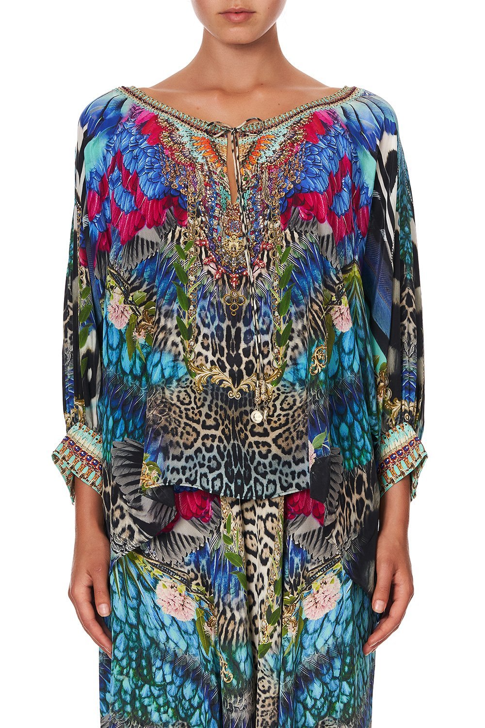 RAGLAN SLEEVE BLOUSE WITH CUFF CAFE NAIROBI