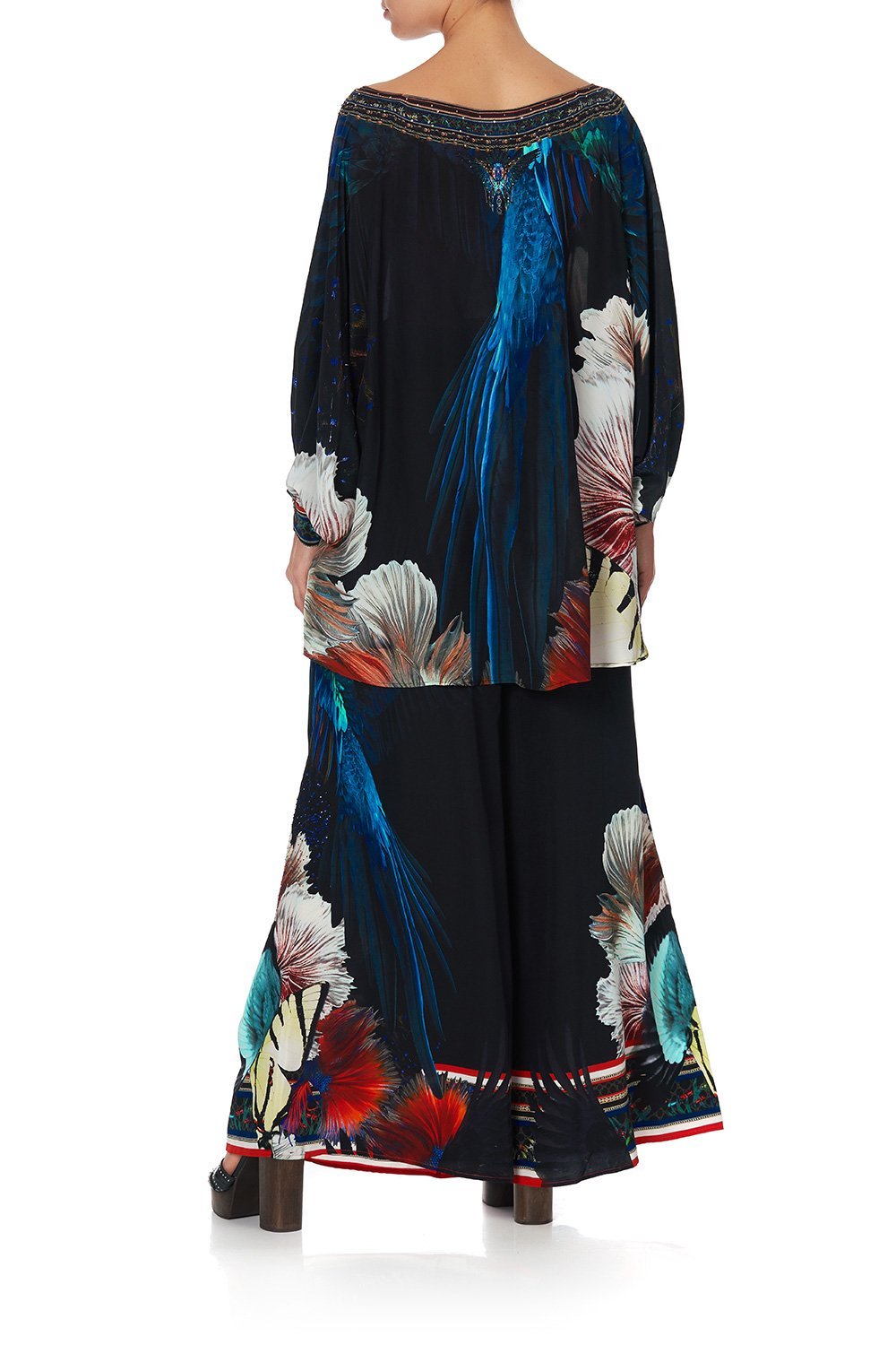 RAGLAN SLEEVE BLOUSE WITH CUFF NIGHT FLIGHT