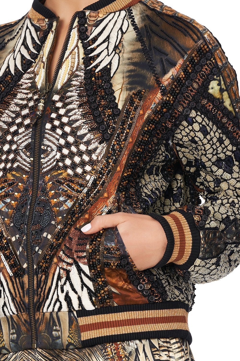 RAGLAN SLEEVE BOMBER JACKET KAKADU CALLING