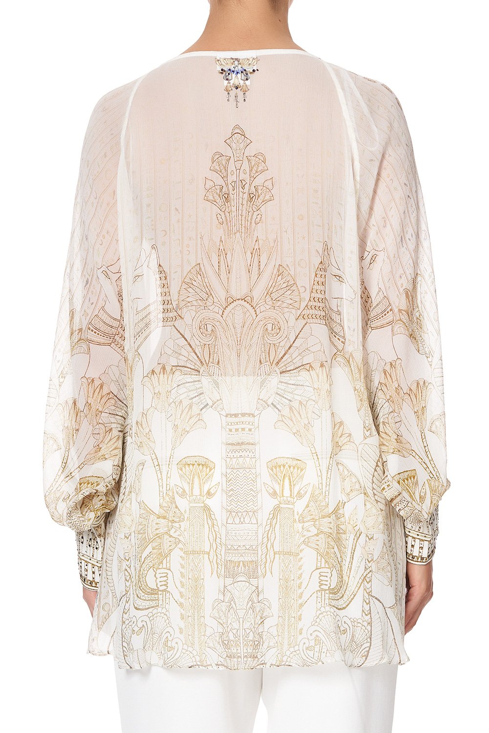 RAGLAN SLEEVE BUTTON UP TOP THE QUEENS CHAMBER