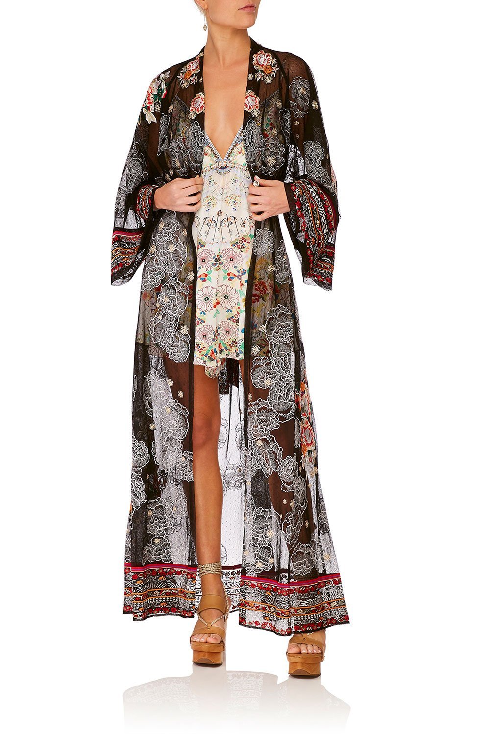 CAMILLA TIME AFTER TIME ROBE WITH ELASTIC BACK WAIST