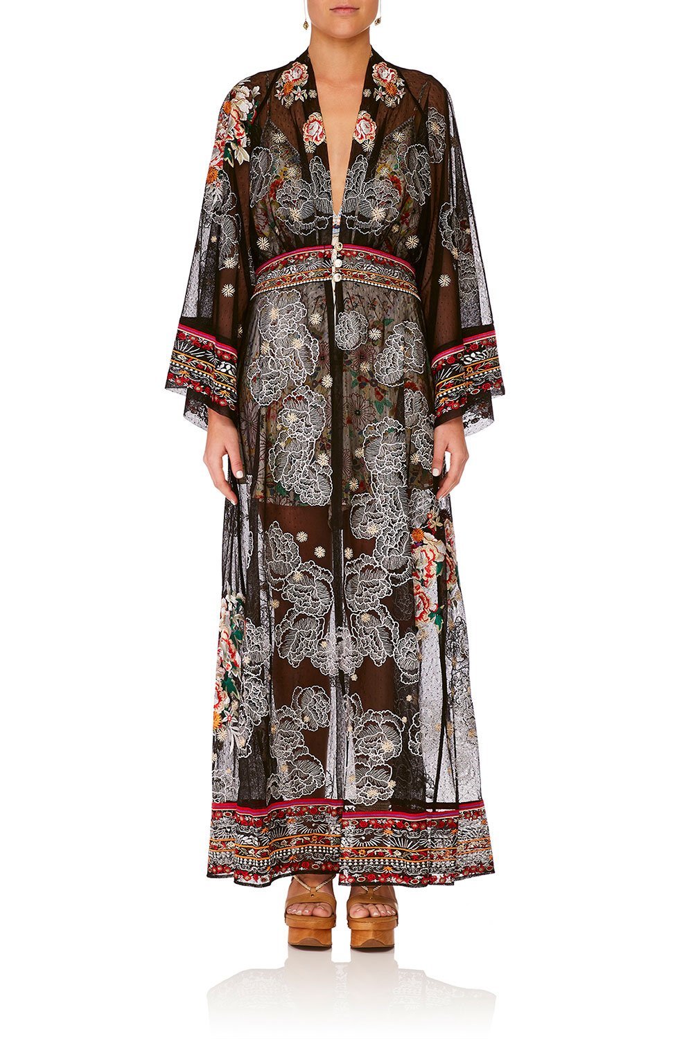 CAMILLA TIME AFTER TIME ROBE WITH ELASTIC BACK WAIST