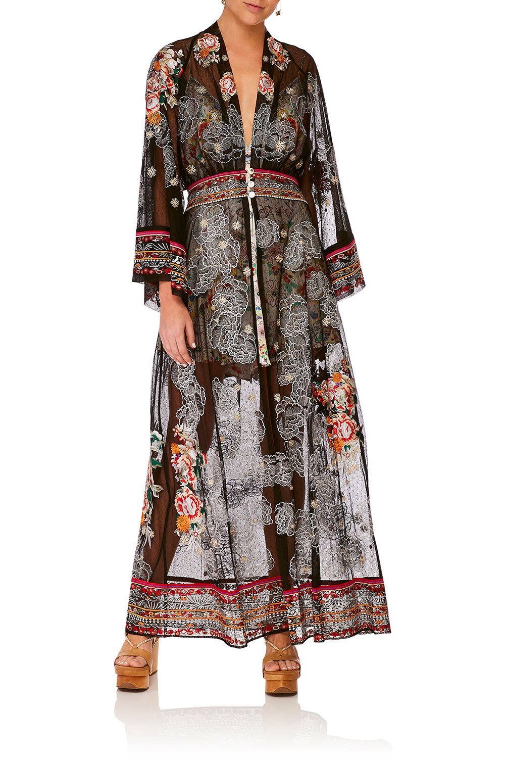 CAMILLA TIME AFTER TIME ROBE WITH ELASTIC BACK WAIST