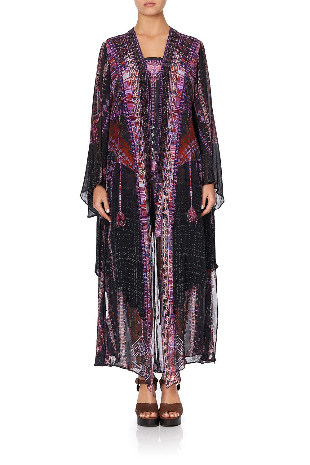 ROBE WITH DOUBLE LAYERED HEM MINA MINA