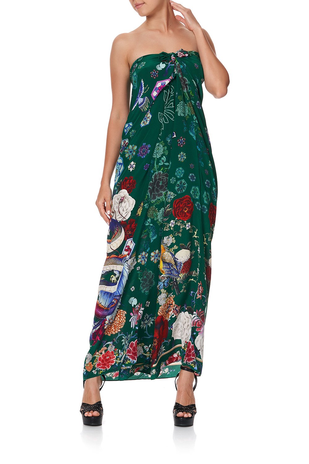 ROUND NECK KAFTAN EMERALD'S ORBIT