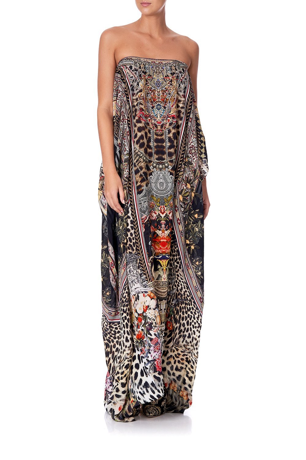 ROUND NECK KAFTAN MARAIS AT MIDNIGHT