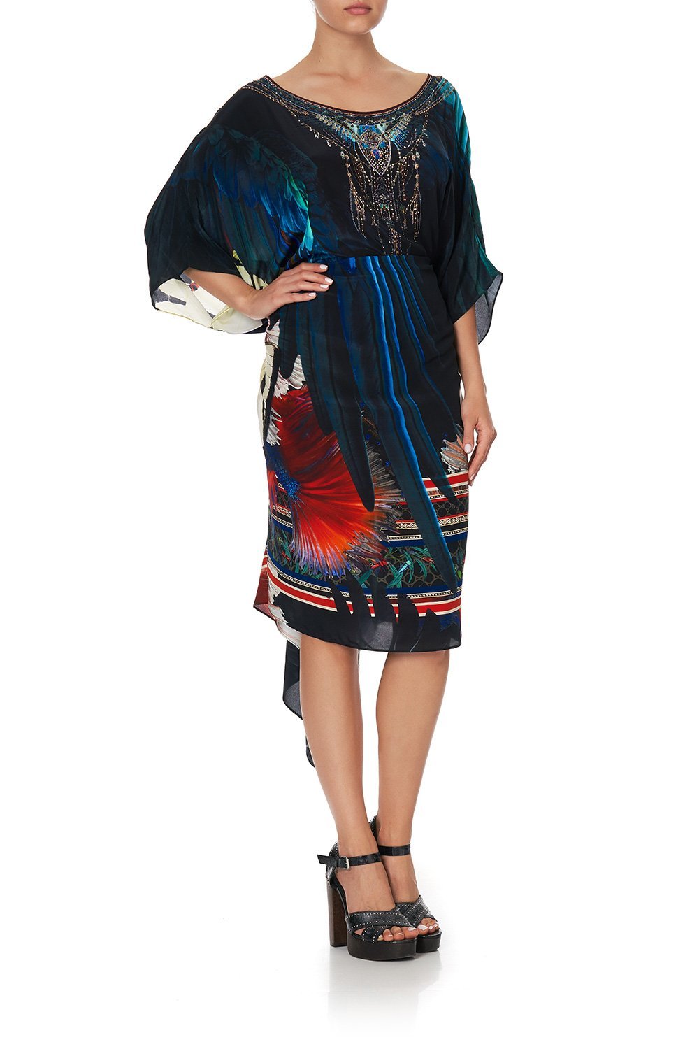 ROUND NECK KAFTAN NIGHT FLIGHT