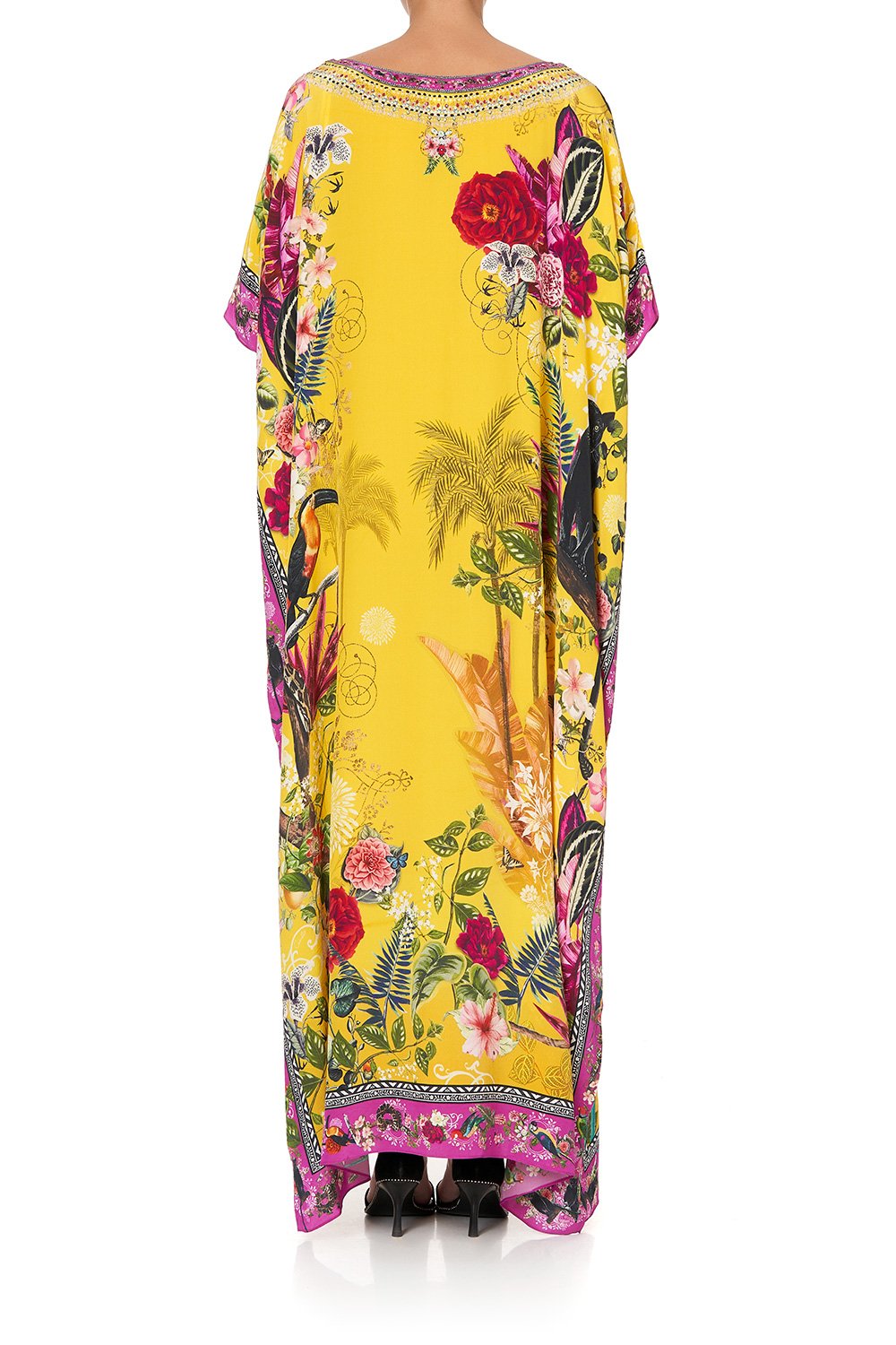 ROUND NECK KAFTAN SAFFRON MOON