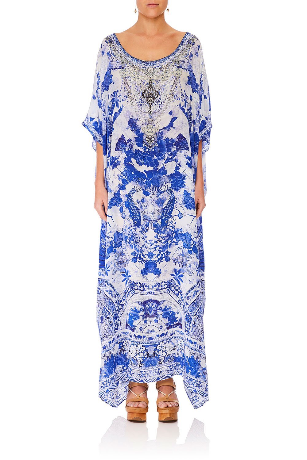 CAMILLA ROUND NECK KAFTAN THE FAN SEA