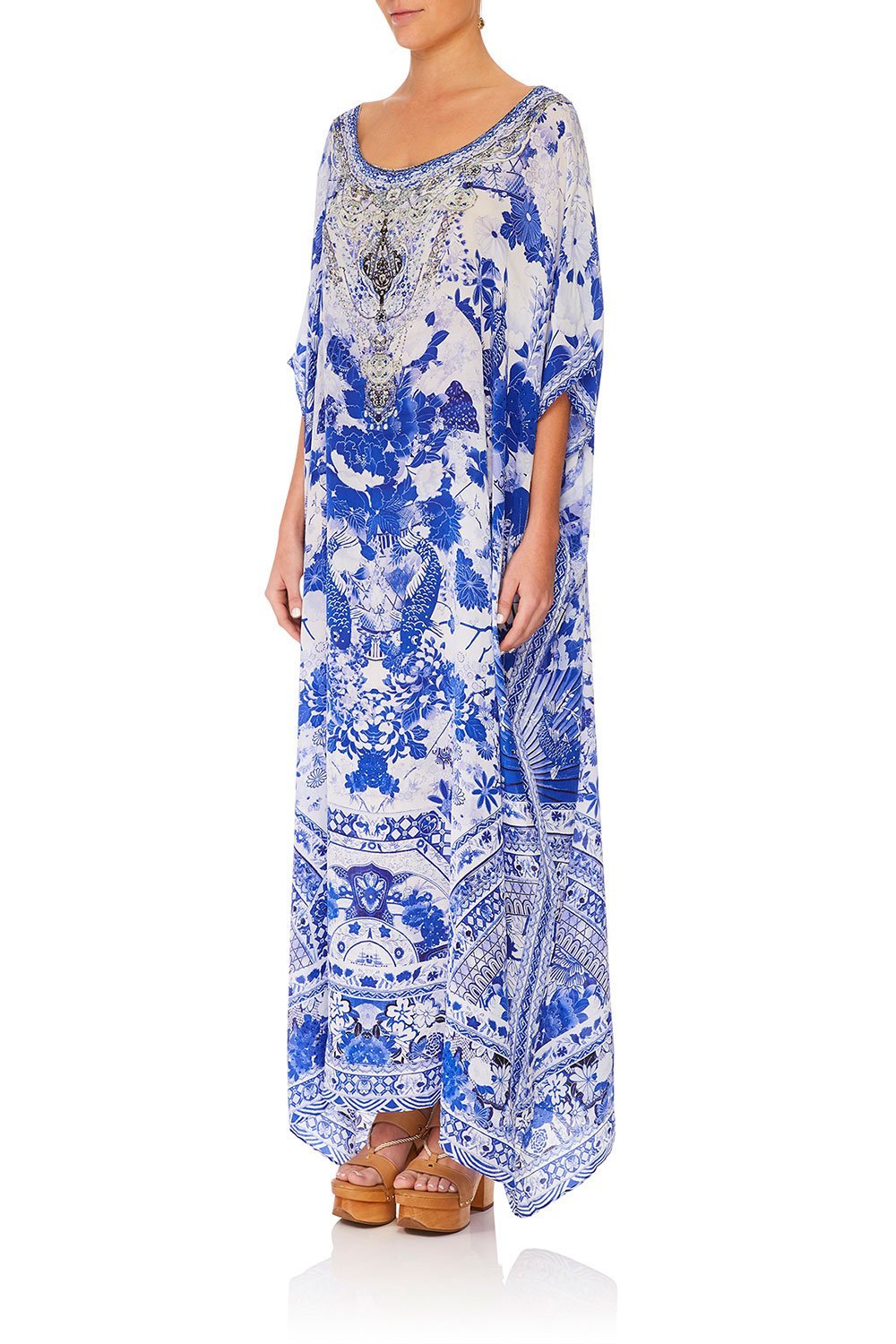 CAMILLA ROUND NECK KAFTAN THE FAN SEA