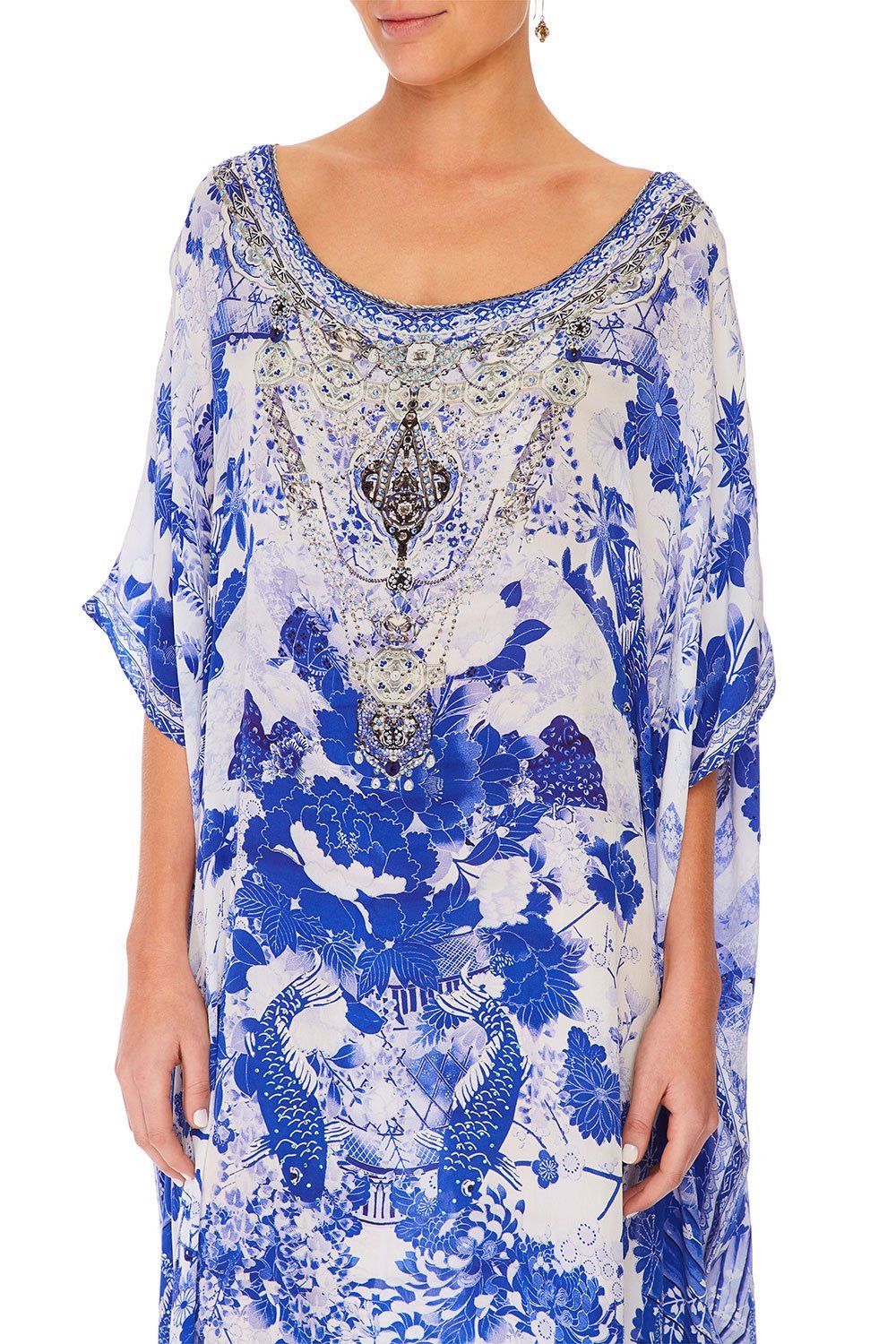 CAMILLA ROUND NECK KAFTAN THE FAN SEA