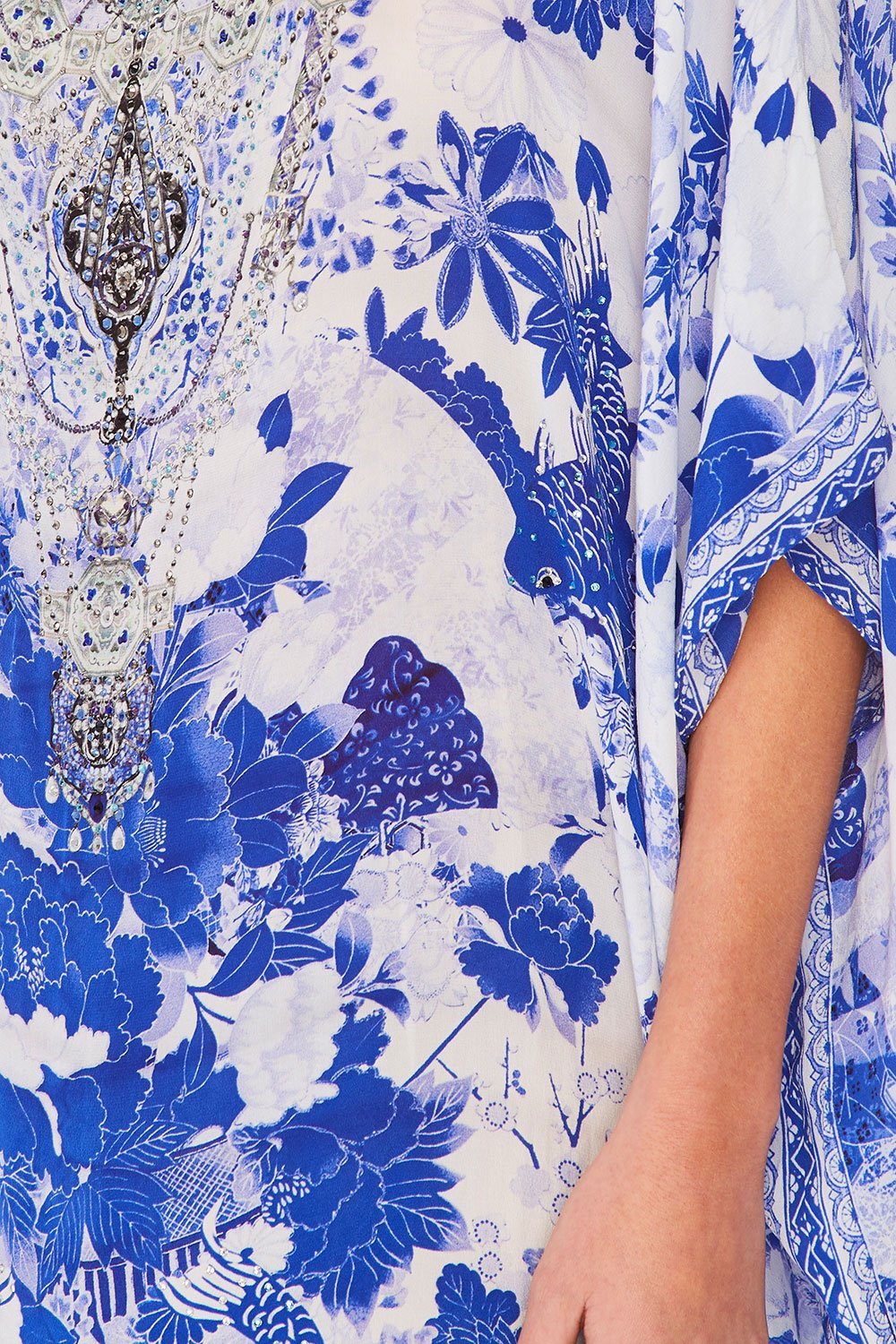 CAMILLA ROUND NECK KAFTAN THE FAN SEA