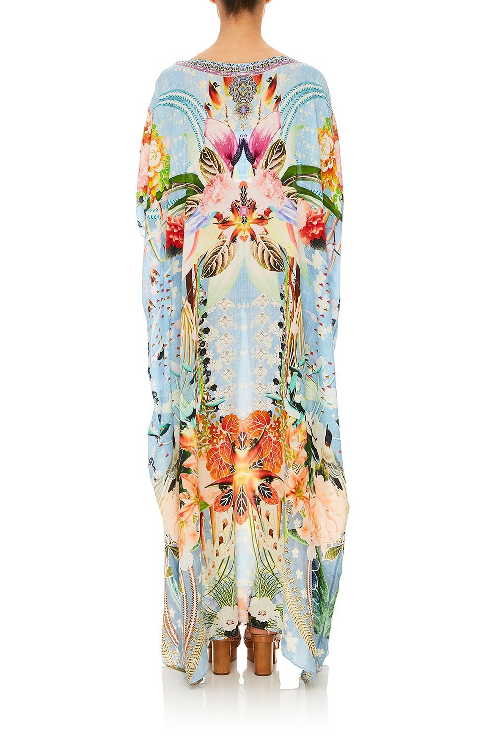 CAMILLA THE STILL ABYSS ROUND NECK KAFTAN