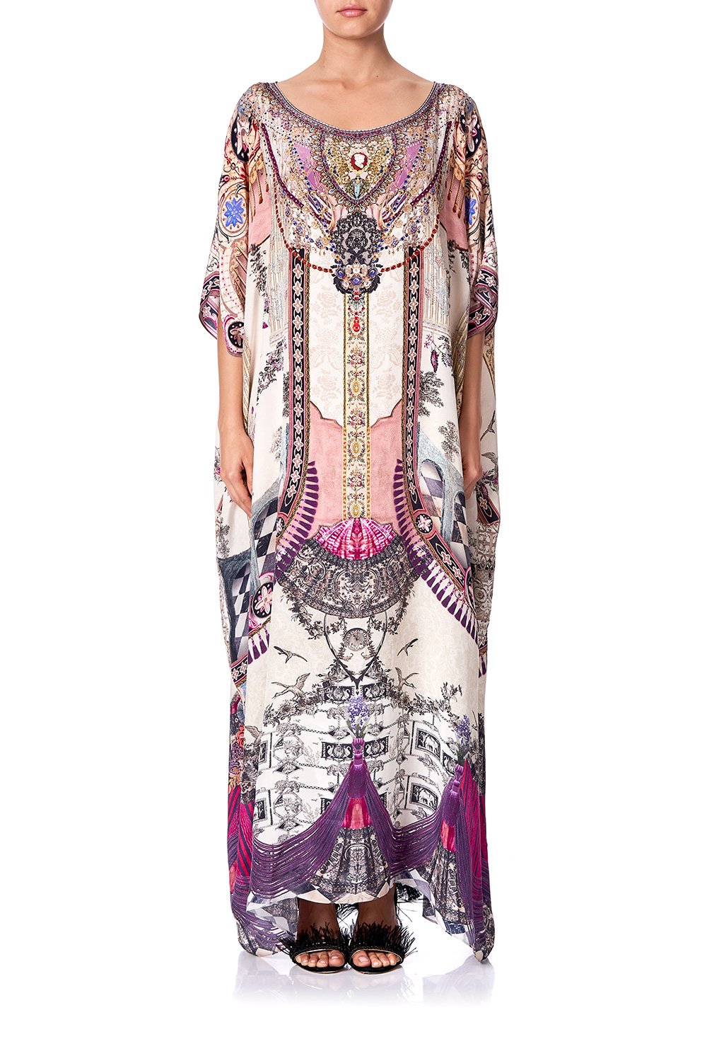 ROUND NECK KAFTAN VIOLET CITY