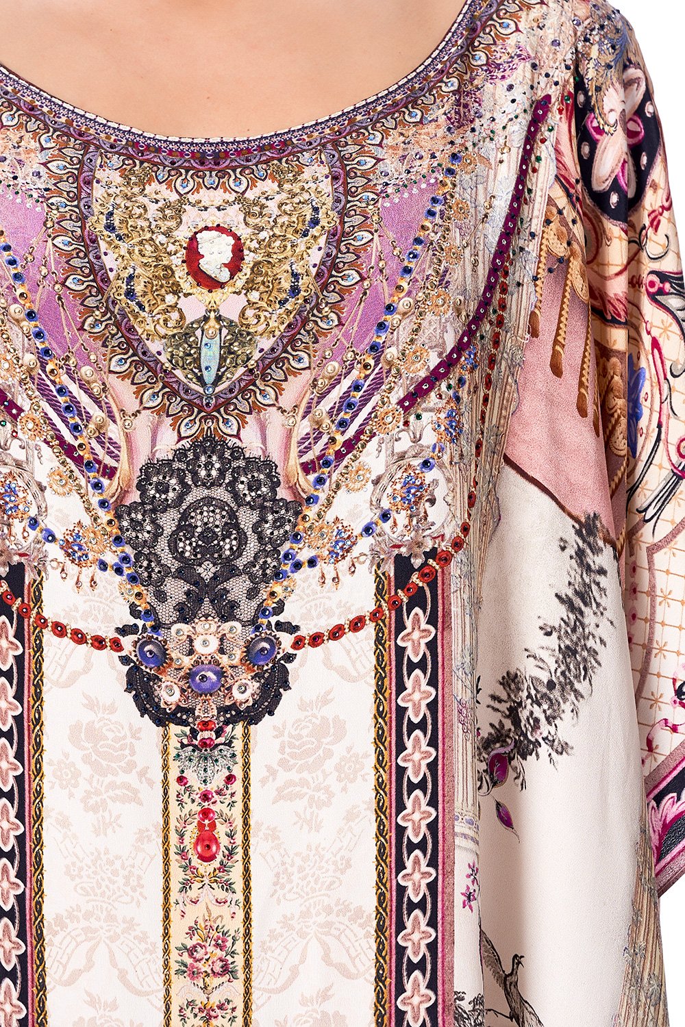 ROUND NECK KAFTAN VIOLET CITY