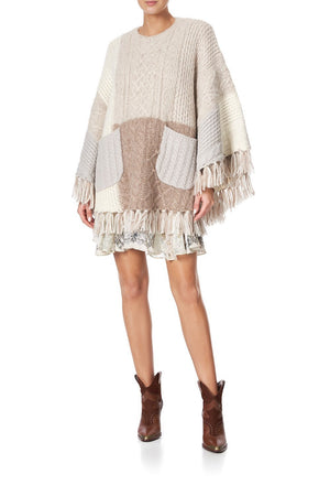 ROUND NECK PONCHO WITH POCKETS COUNTRY DIARIES