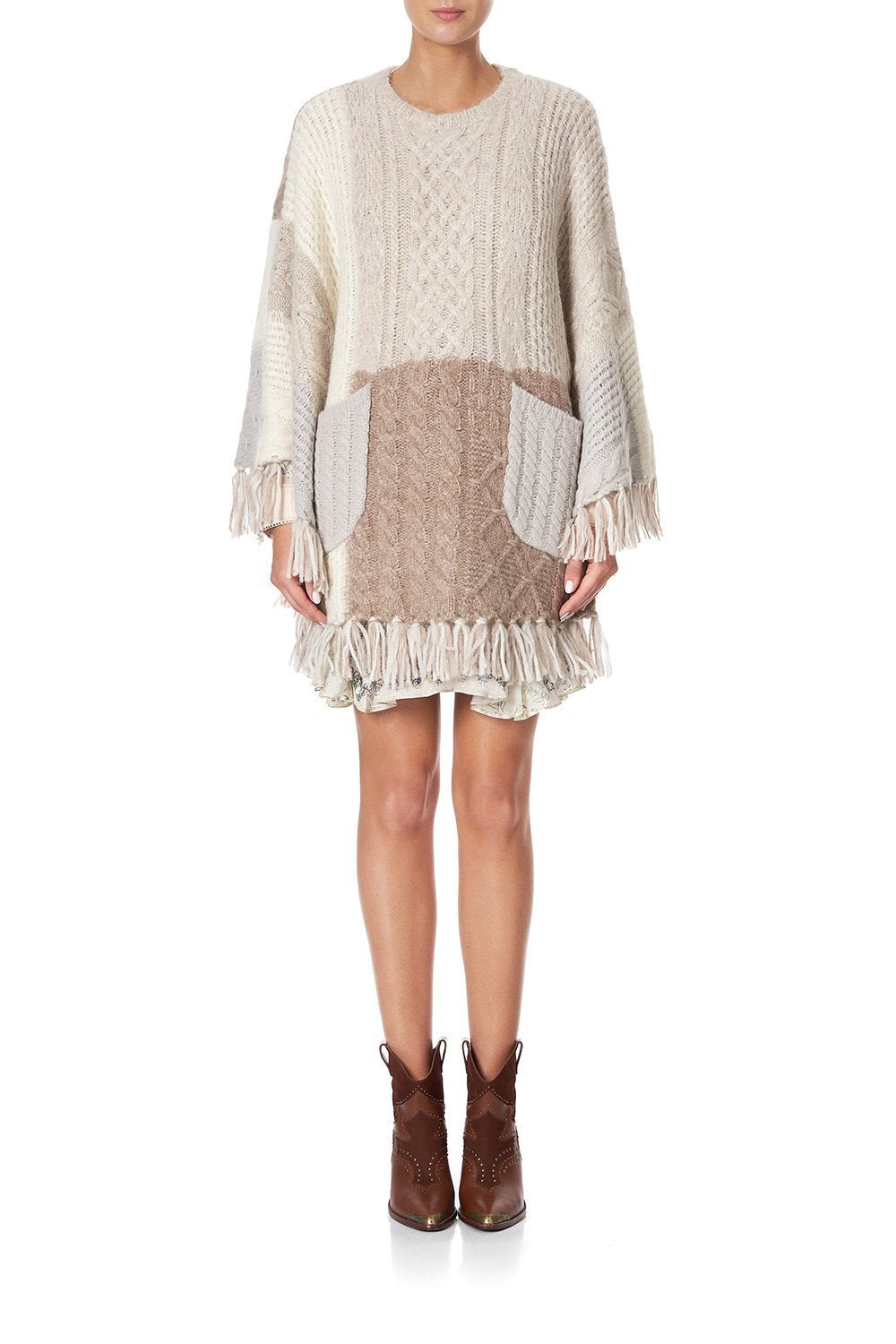 ROUND NECK PONCHO WITH POCKETS COUNTRY DIARIES