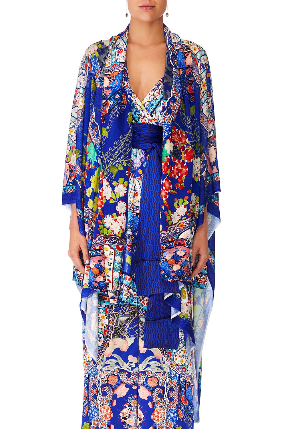 CAMILLA SATURN SISTER CAPE W SILK SCARF