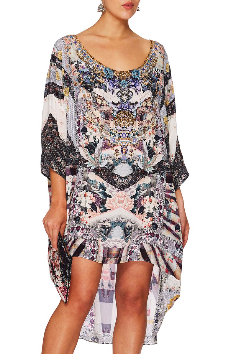 CAMILLA IN HER SHOES SCOOP BACK HEM DRESS