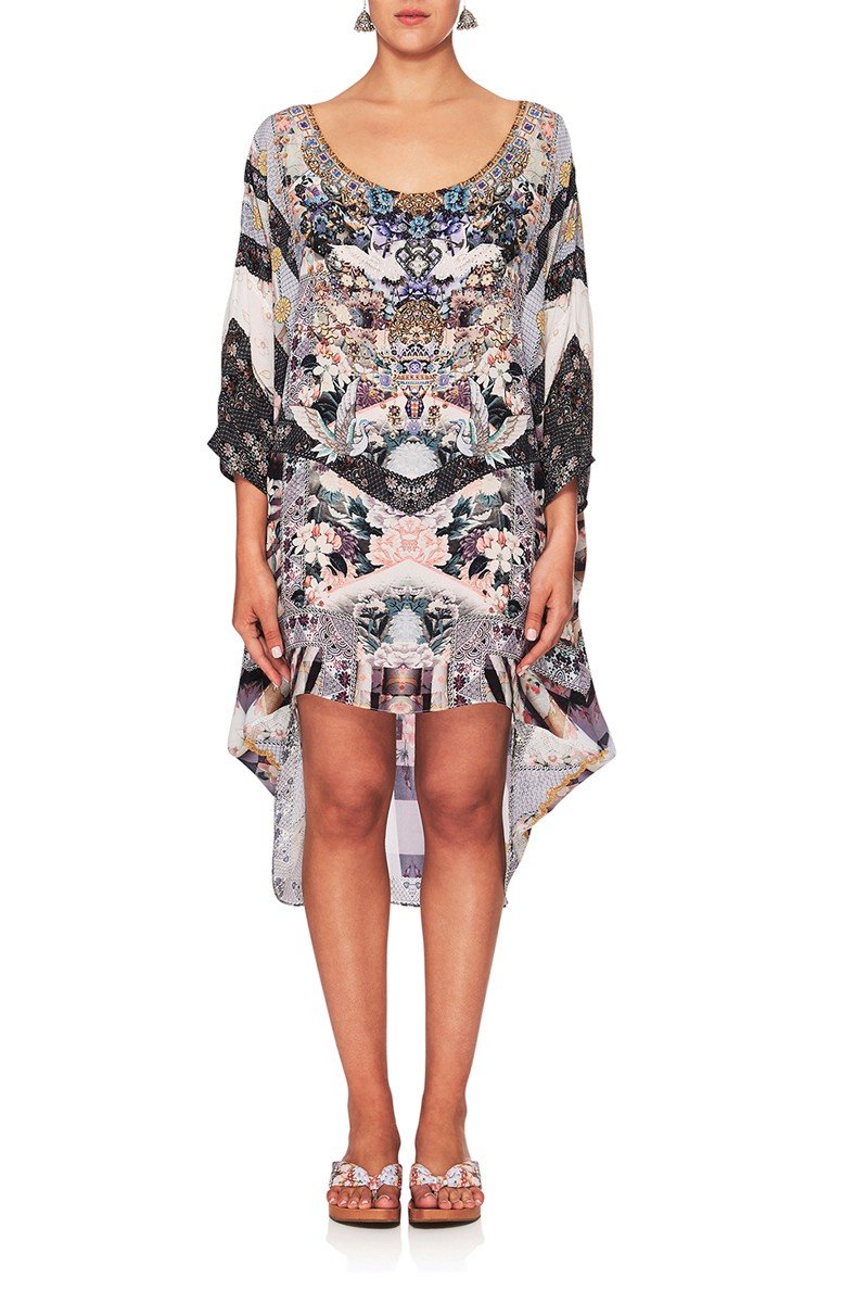 CAMILLA IN HER SHOES SCOOP BACK HEM DRESS
