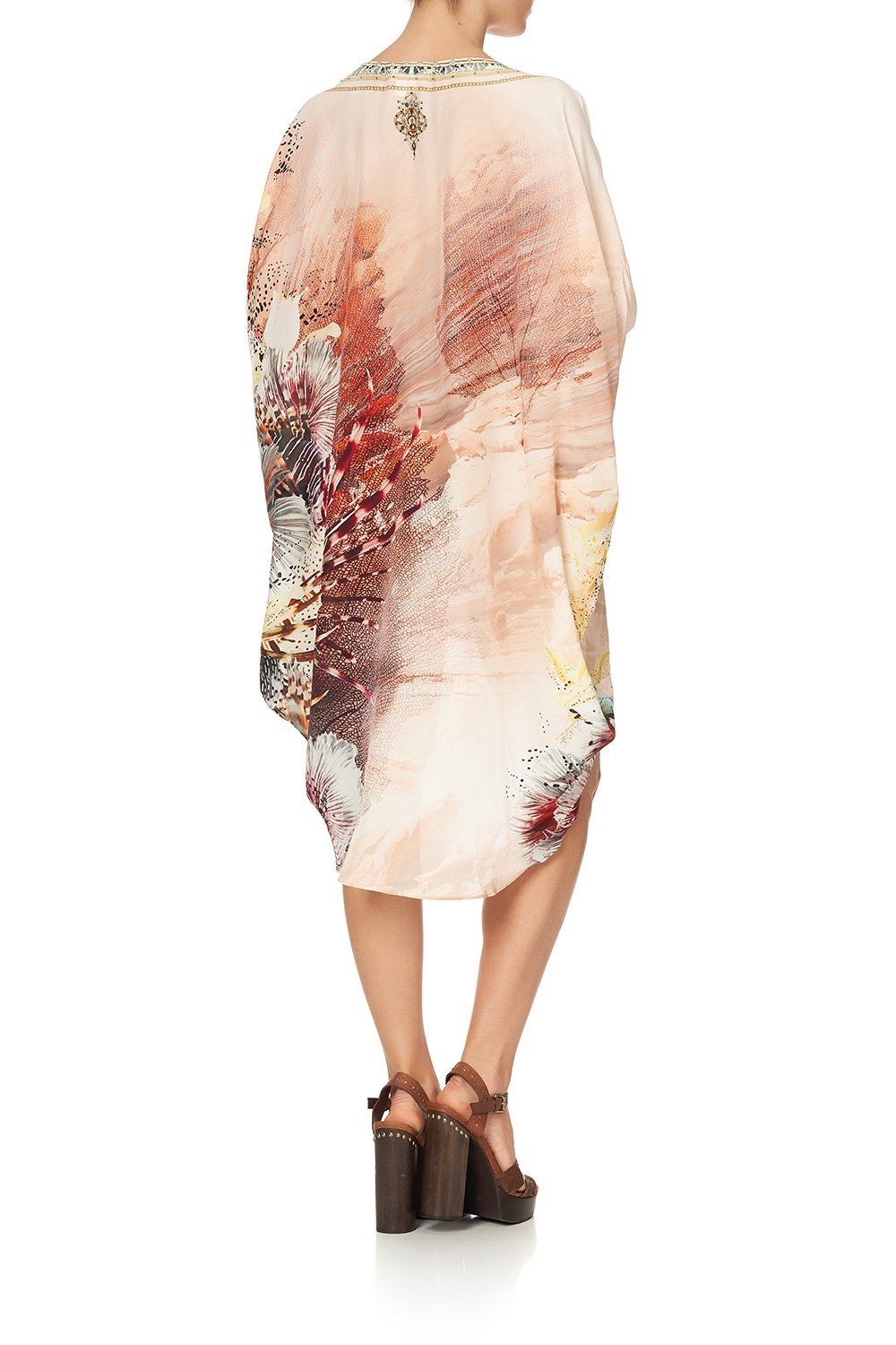 SCOOP BACK HEM DRESS COASTAL TREASURE