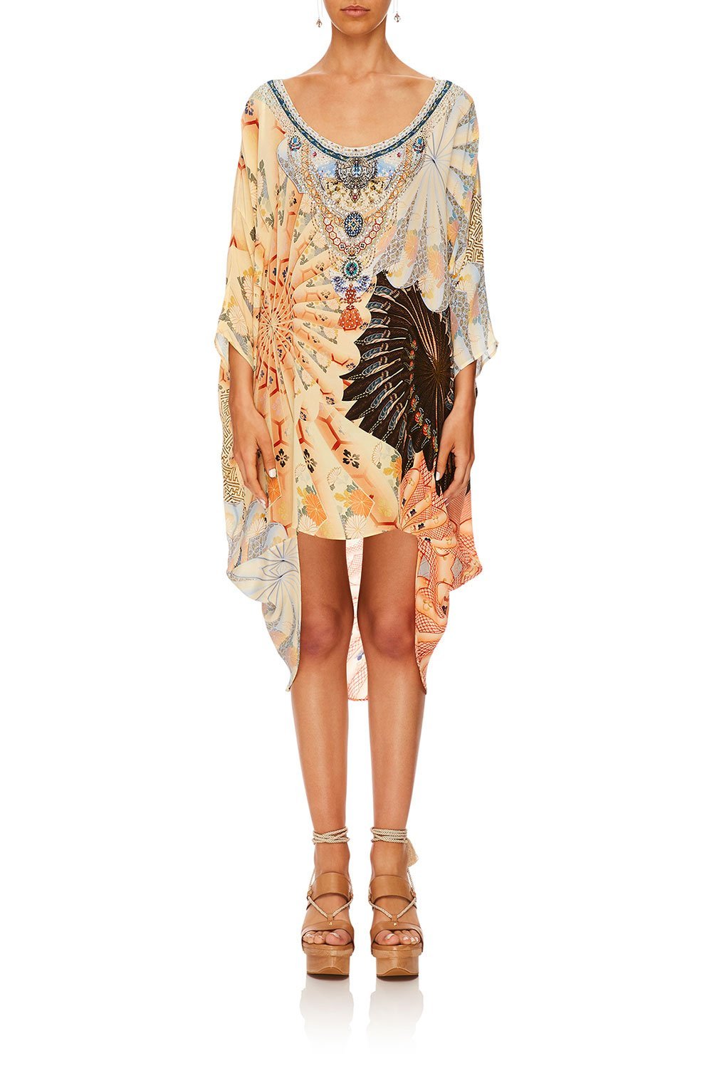 CAMILLA FOR THE FANS SCOOP BACK HEM DRESS