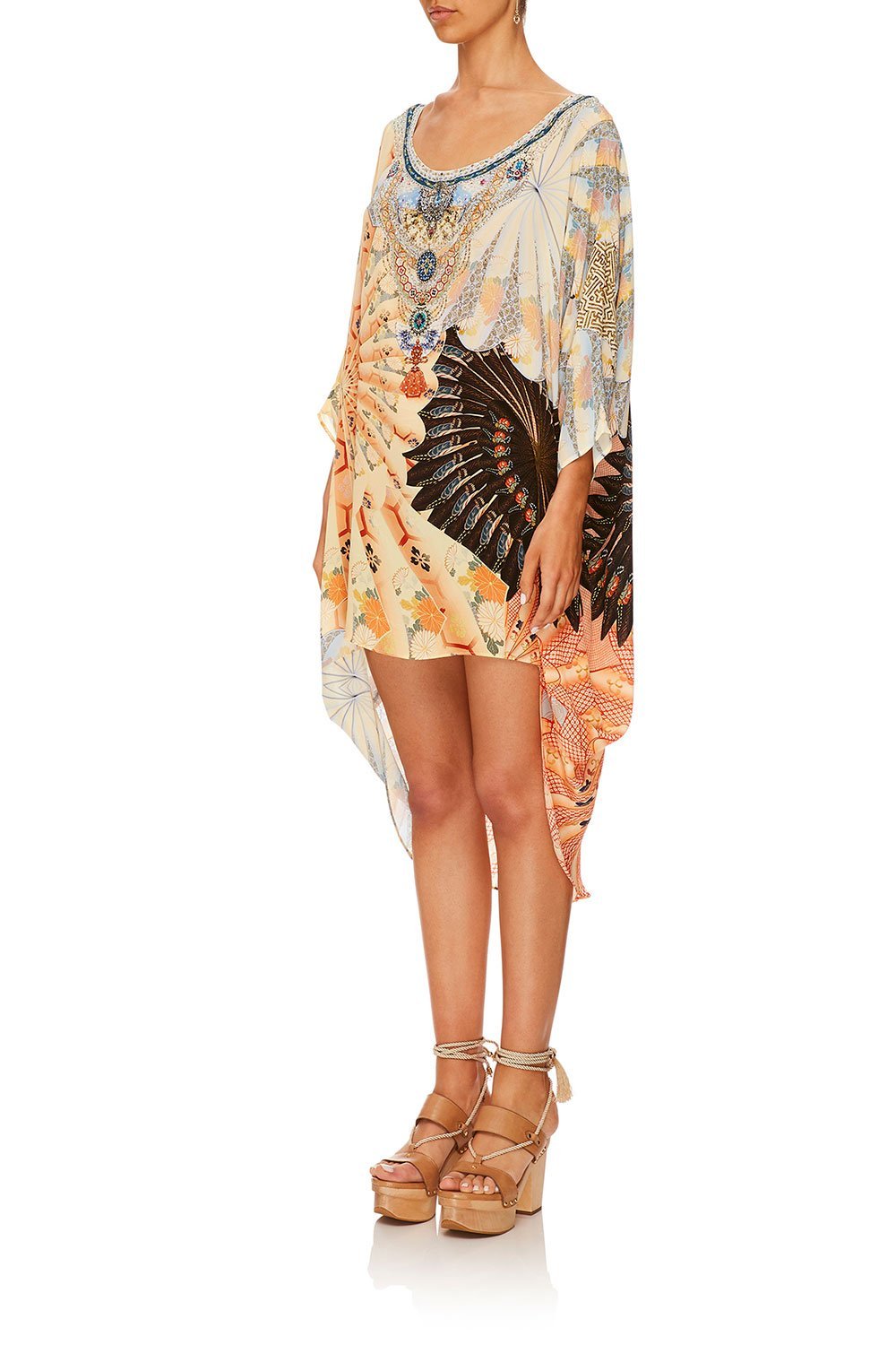 CAMILLA FOR THE FANS SCOOP BACK HEM DRESS