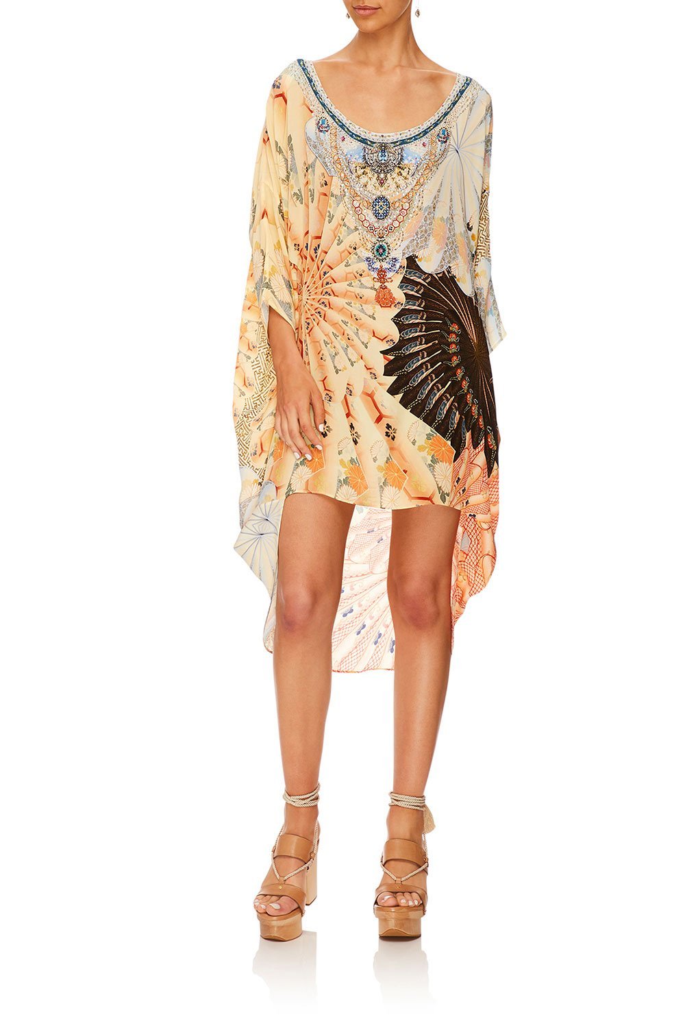 CAMILLA FOR THE FANS SCOOP BACK HEM DRESS