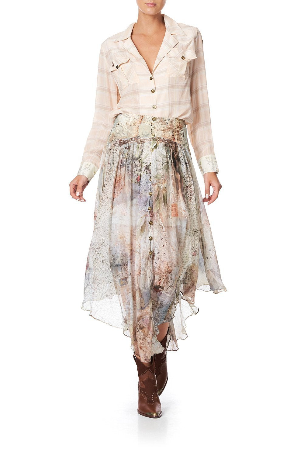 SHAPED WAIST SKIRT LETTERS FROM HILDA